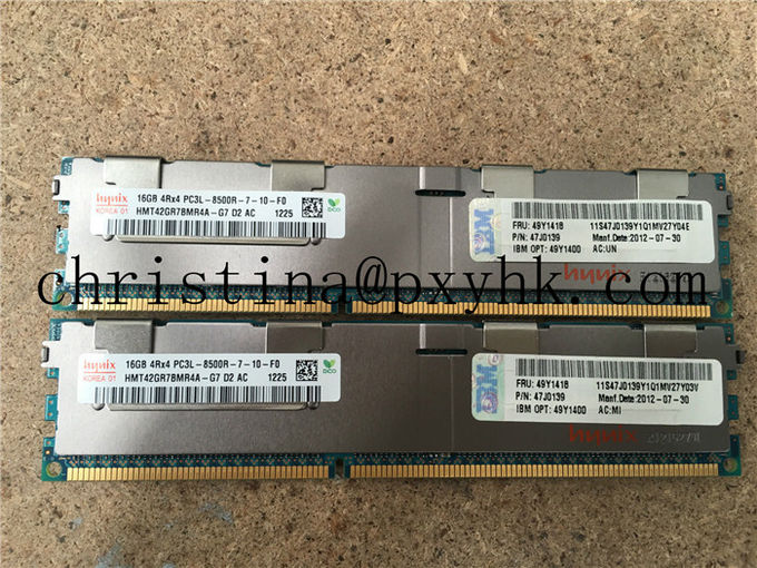 Memória do servidor do IBM 46C7483 46C7489 49Y1400 16G PC3-8500 DDR3-1066