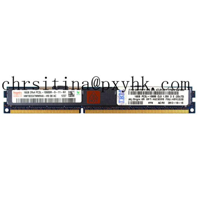 Memória HS22 HS23 da lâmina do IBM 49Y1528 16G PC3L-10600R 46C0599 VLP