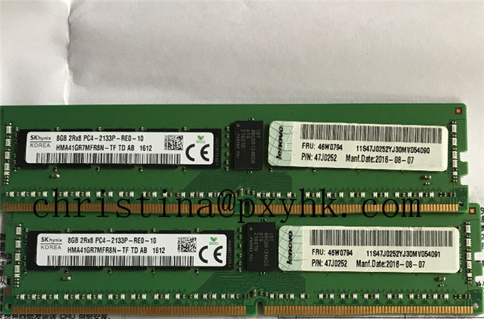 Ram TruDDR4 PC4 RAM 46W0792 46W0794 47J0252 do servidor da IBM 8gb