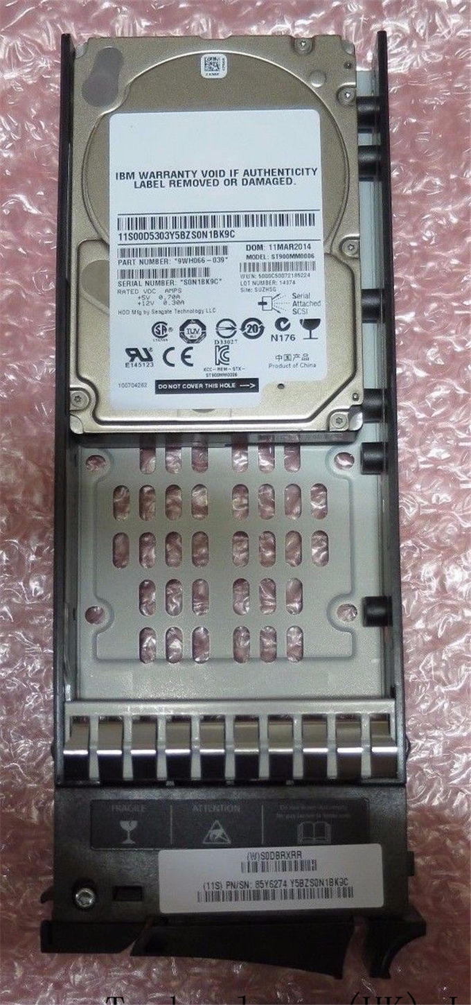 Movimentação de disco rígido 85Y6274 do servidor do IBM 900GB 6Gb/s 10K 00Y2684 no transportador para V7000
