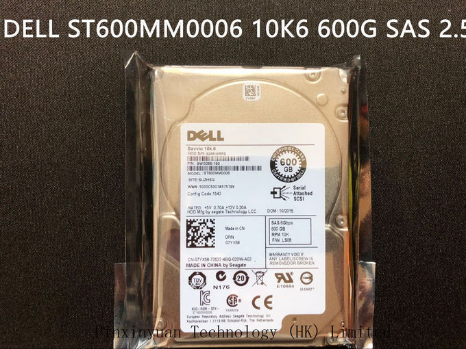 Movimentação de disco rígido do servidor de Dell, disco rígido 600GB 10K 6Gb/s 7YX58 ST600MM0006 do sata 10k