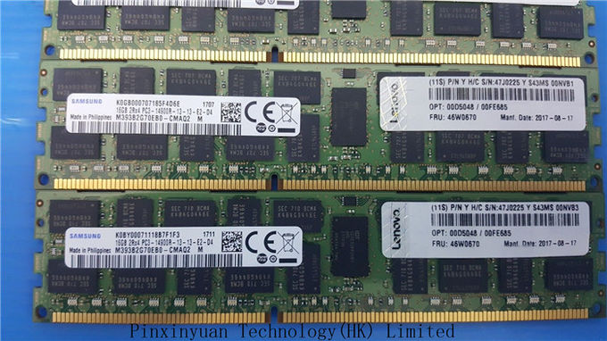 Na memória original conservada em estoque 00D5048 do servidor de Dropshipping 16gb Ddr3 para IBM 1.5V PC3-14900 CL13 1866MHZ LP RDIMM centímetro cúbico