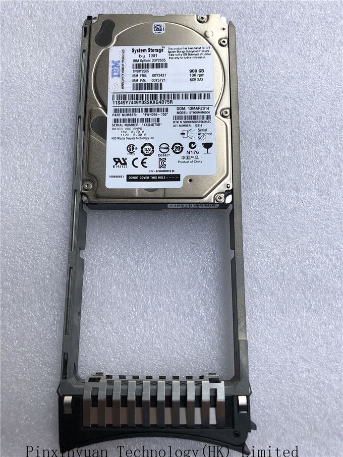IBM V3700 900GB 10K da movimentação de disco rígido 00Y2505 do servidor do SAS 00Y2508 00Y2431