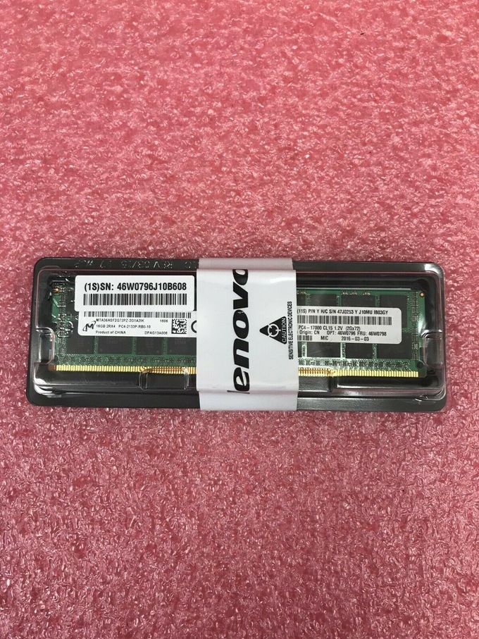 Fonte de alimentação 46W0796 do servidor de LENOVO 16GB 47J0253 2RX4 PC4-2133P para o IBM dos servidores X3550 X3650 M5 Lenovo