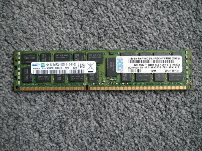 IBM 47J0136 Samsung M393B1K70CH0-YH9 8Gb PC3L-10600R da fonte de alimentação PC3-10600 do servidor da memória do registro da CCE